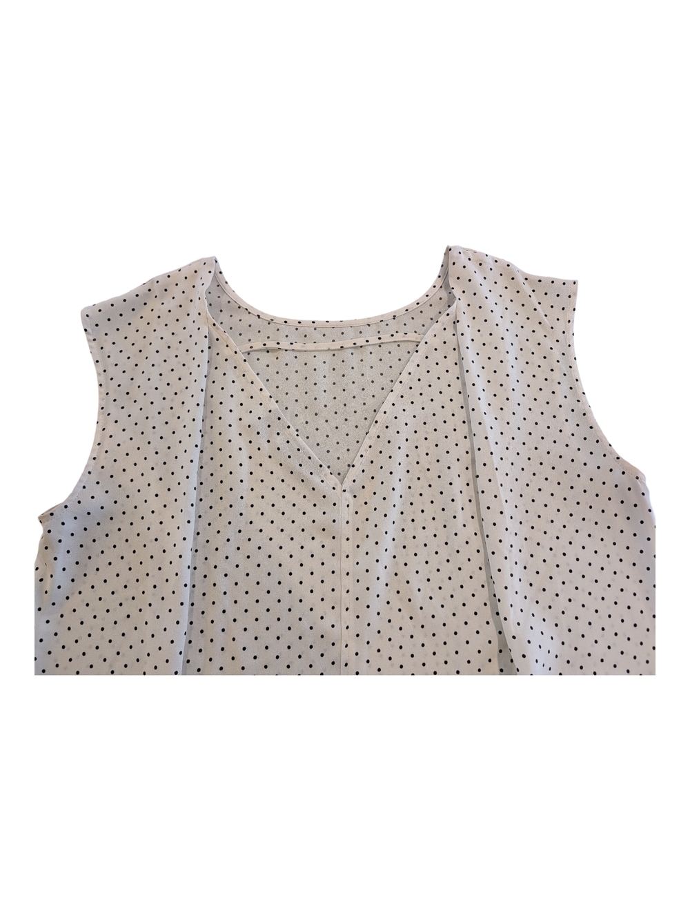 Halogen White Tank Top with Black Polka Dots - Picture 4 of 7